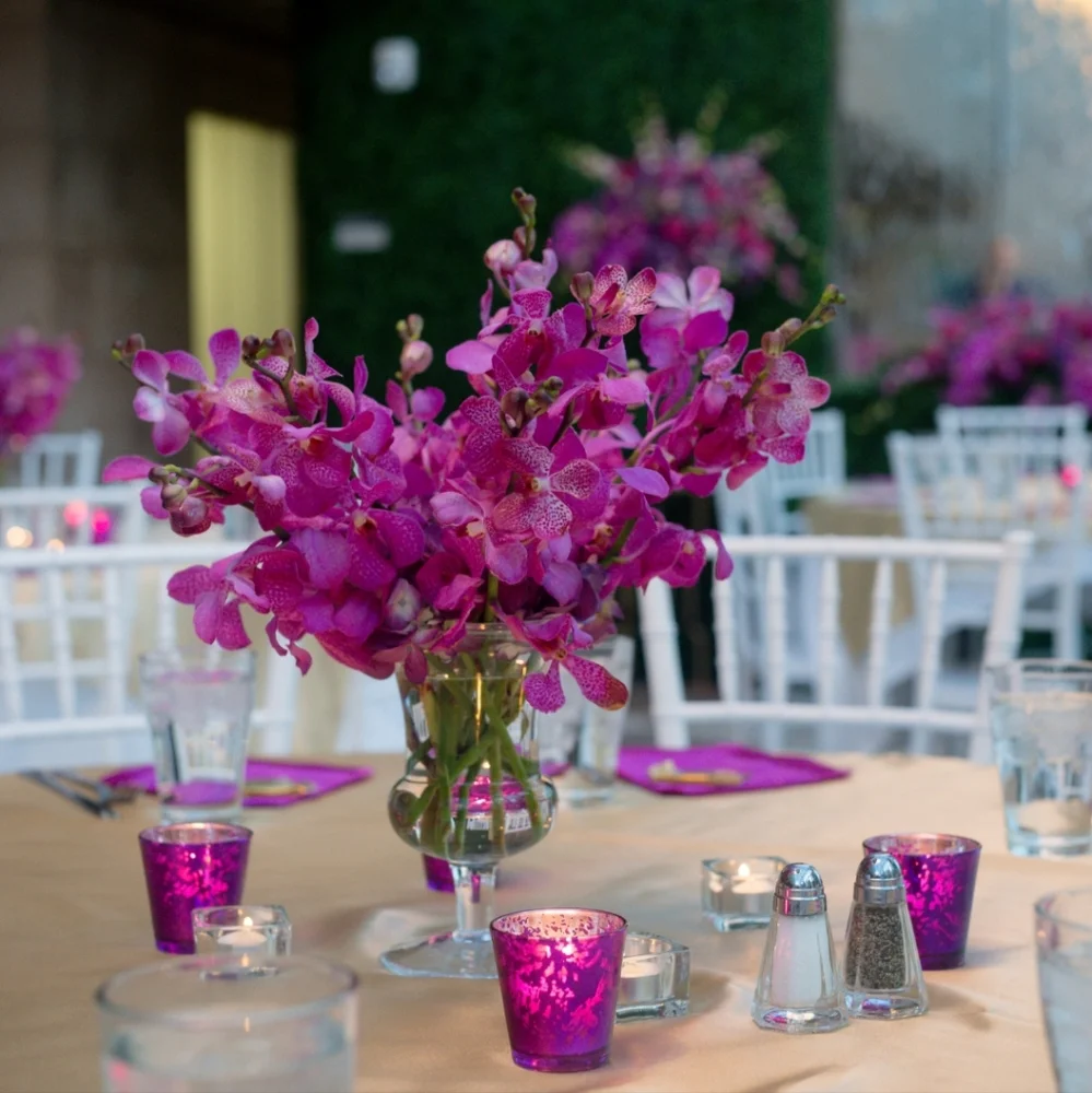 Fuschia Pink/Purple Satin Napkins (70)